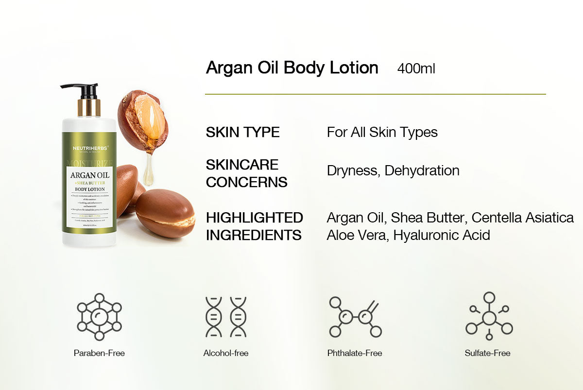 Neutriherbs Argan Oil Body Lotion (With Shea Butter) - 400ml