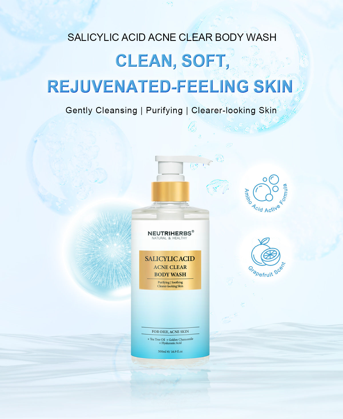 Salicylic Acid Body Wash For Acne Prone Skin -500ml