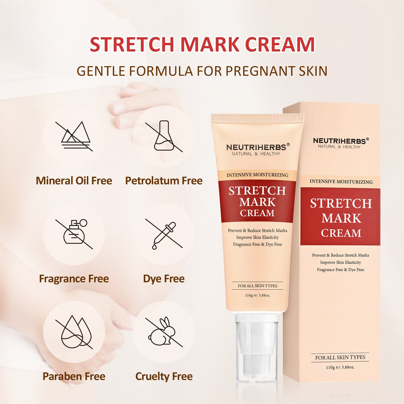 Intensive Stretch Mark Cream For  Smoother Resilient Skin