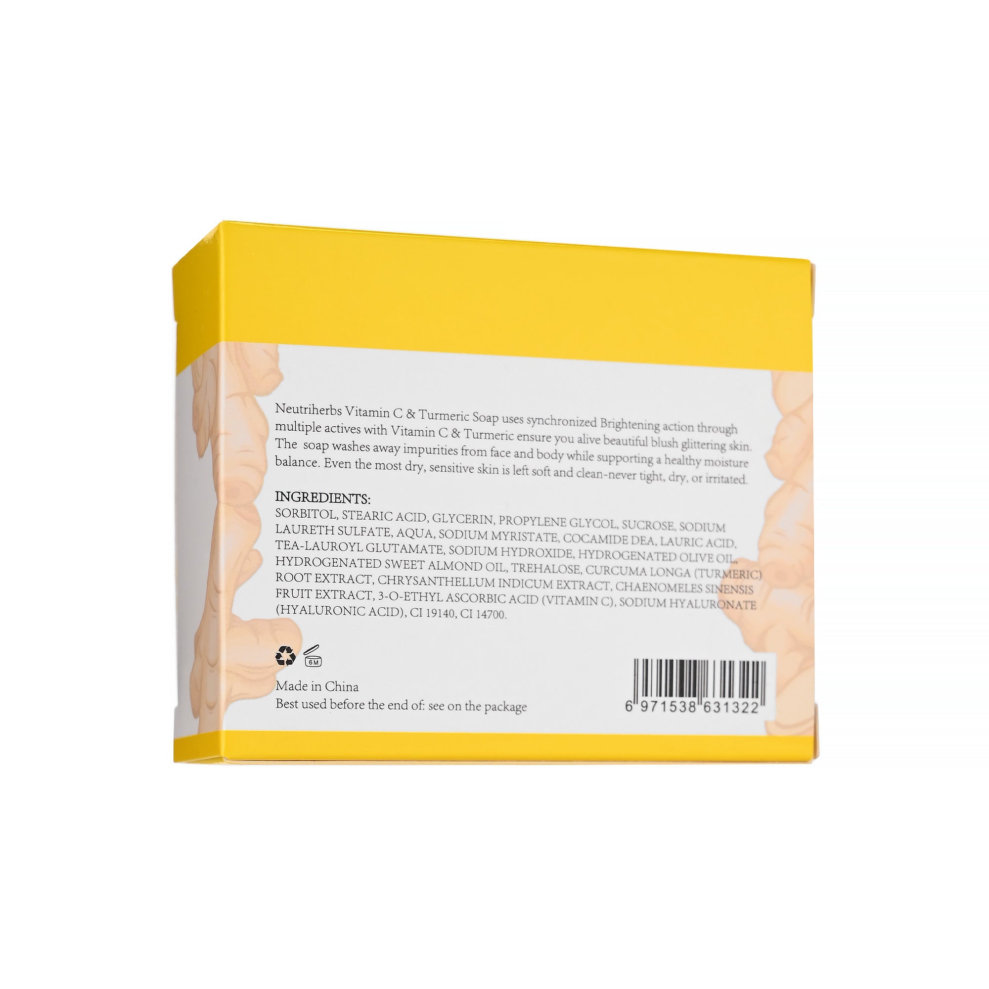 Vitamin C Turmeric Bathing Bar Soap - 150g