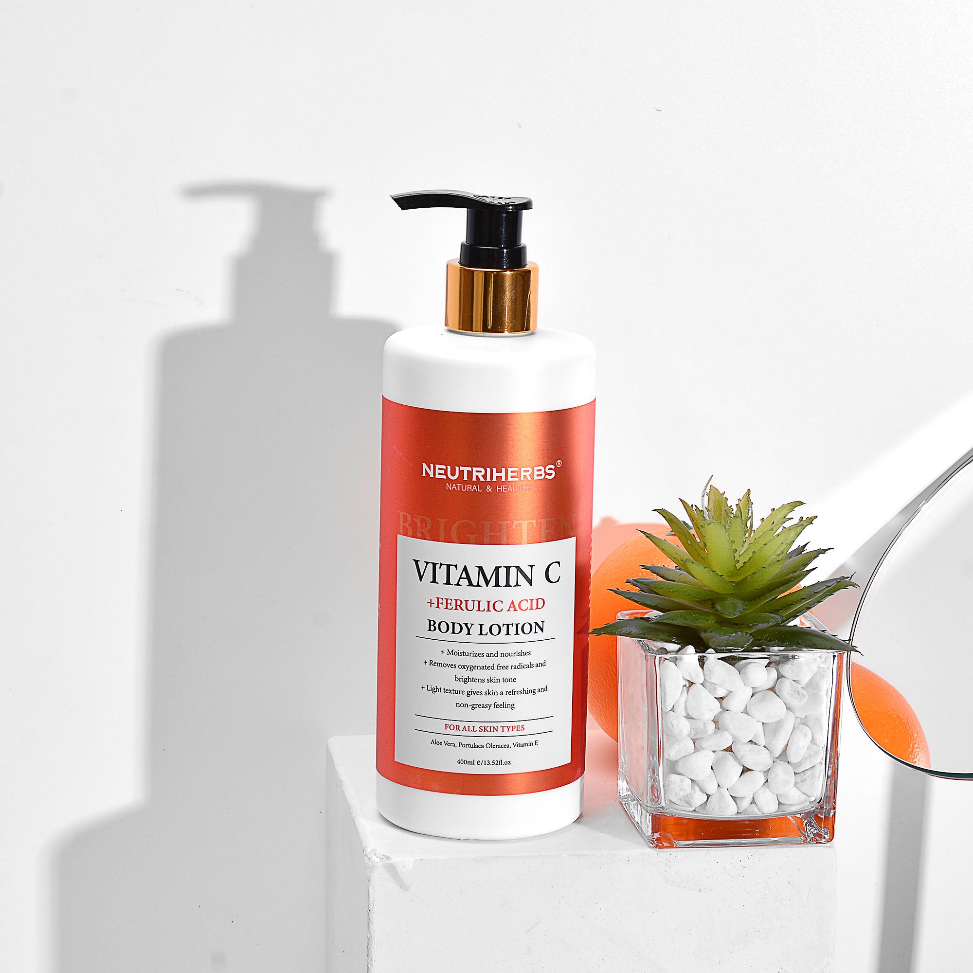 Vitamin C Brightening & Glow Body Lotion (With Ferulic Acid) - 400ml