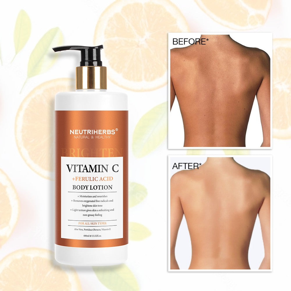 Vitamin C Brightening & Glow Body Lotion (With Ferulic Acid) - 400ml