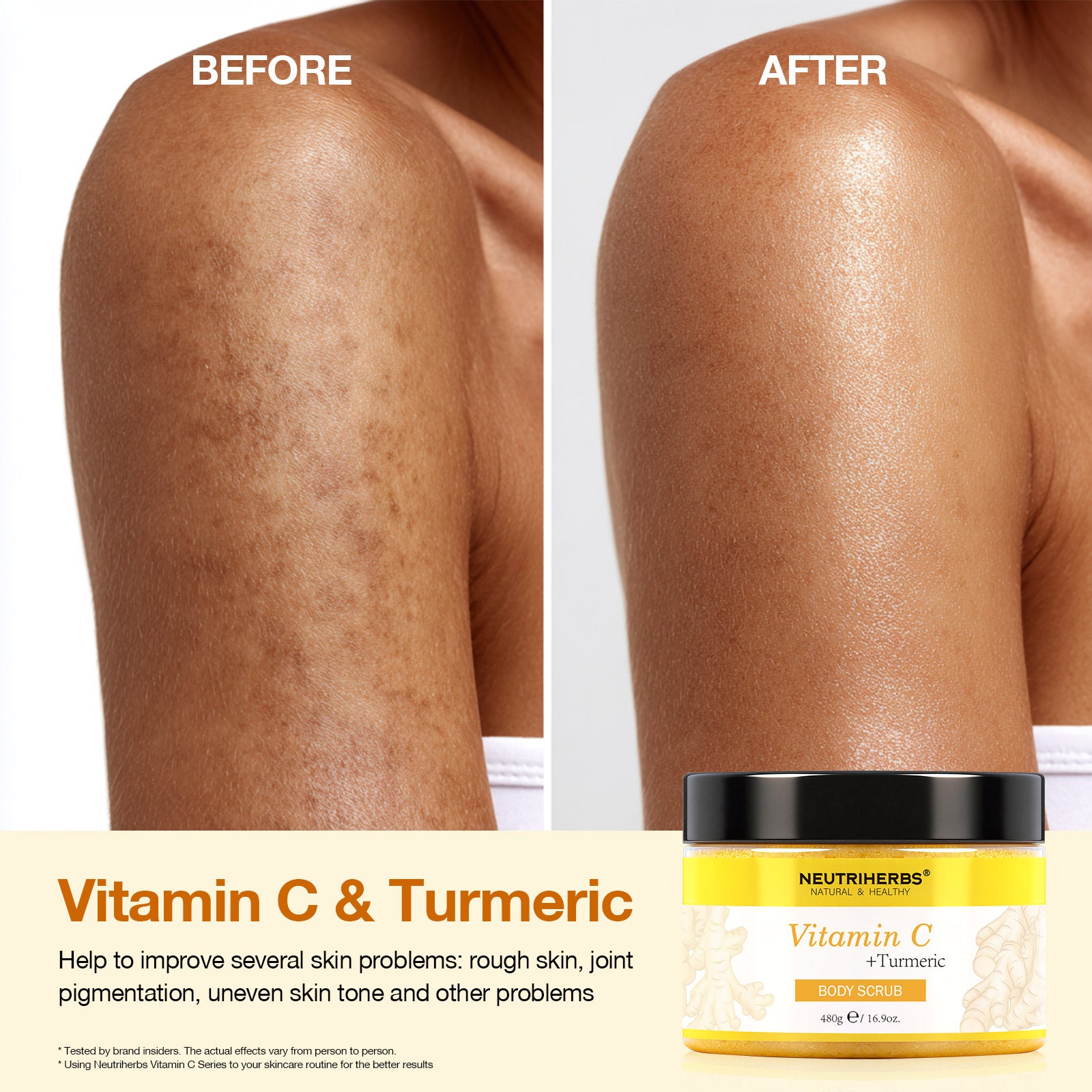 Vitamin C Turmeric Exfoliating Glow Body Scrub - 480g