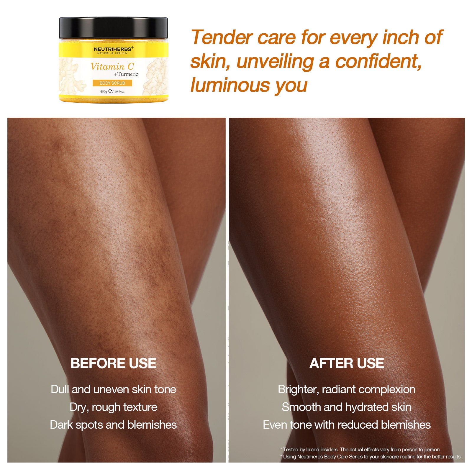 Vitamin C Turmeric Exfoliating Glow Body Scrub - 480g