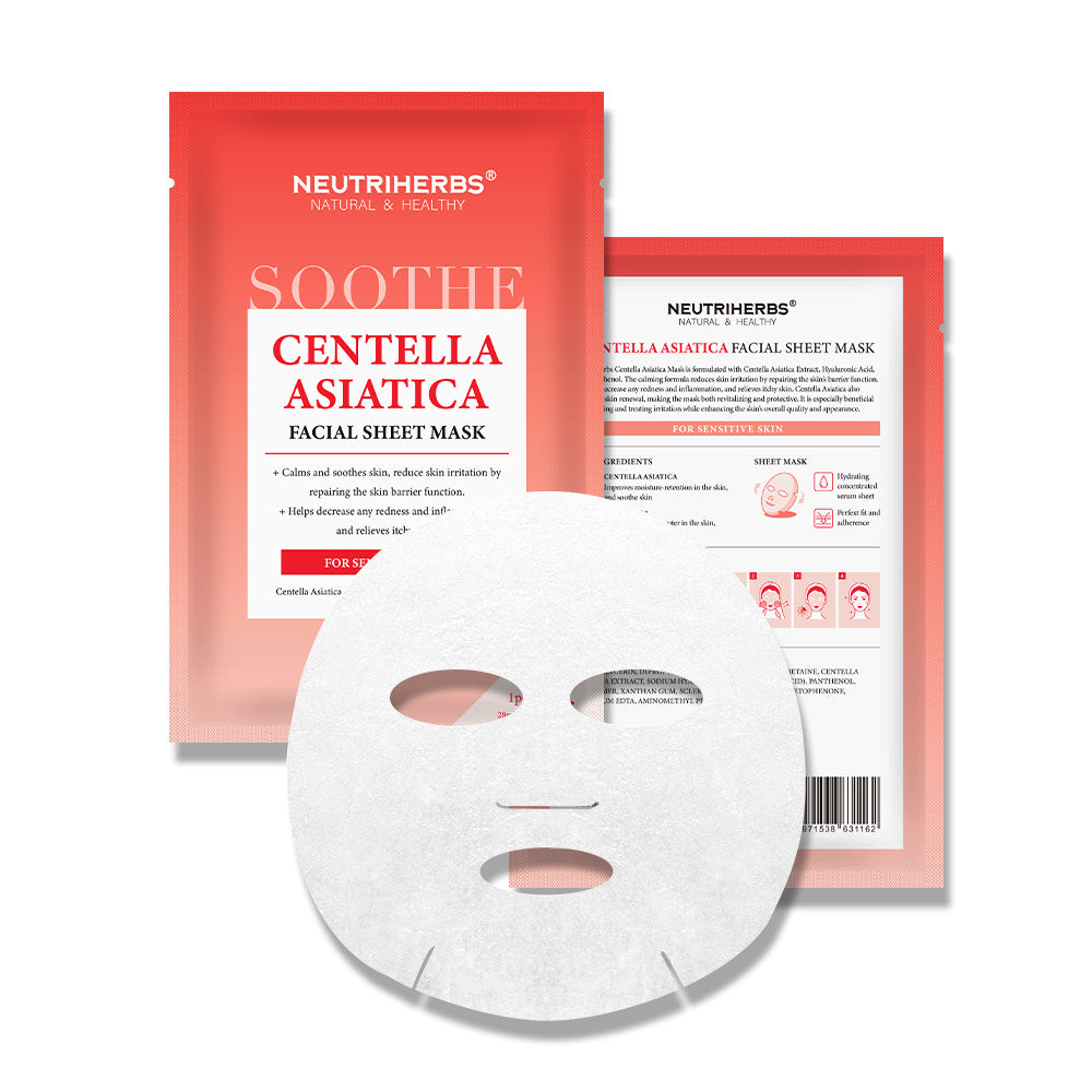 Centella Asiatica Soothing Facial Sheet Mask -4pcs