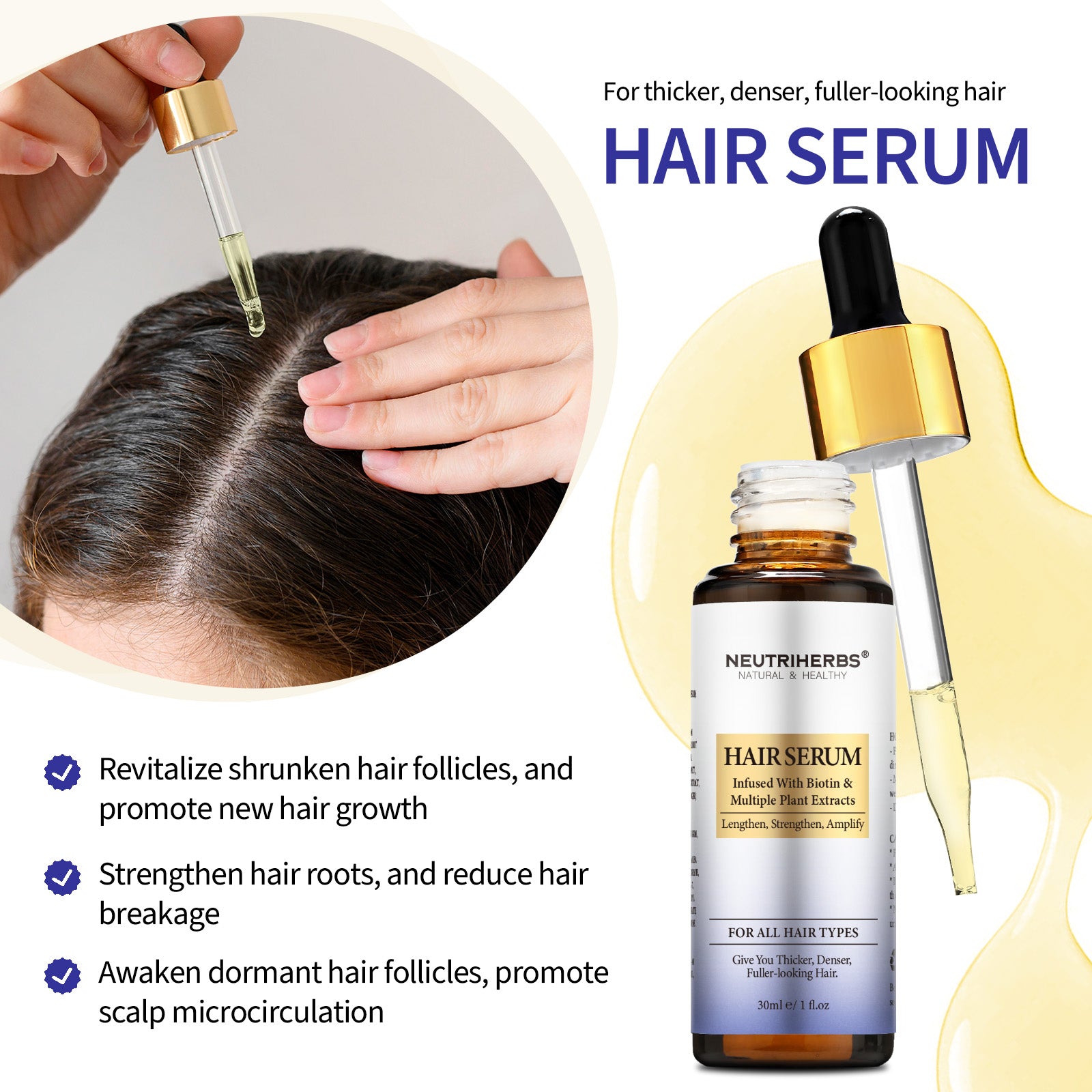 Intense Hair Growth Serum For Hair Density - 30ml