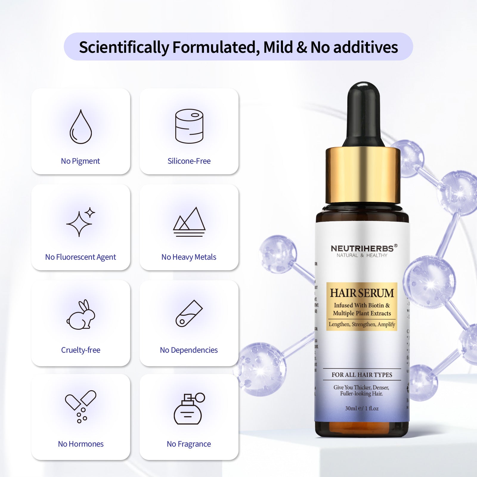 Intense Hair Growth Serum For Hair Density - 30ml