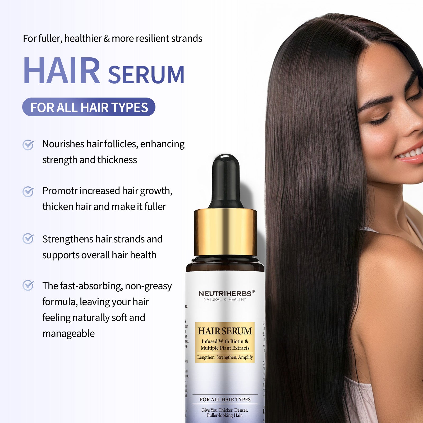 Intense Hair Growth Serum For Hair Density - 30ml