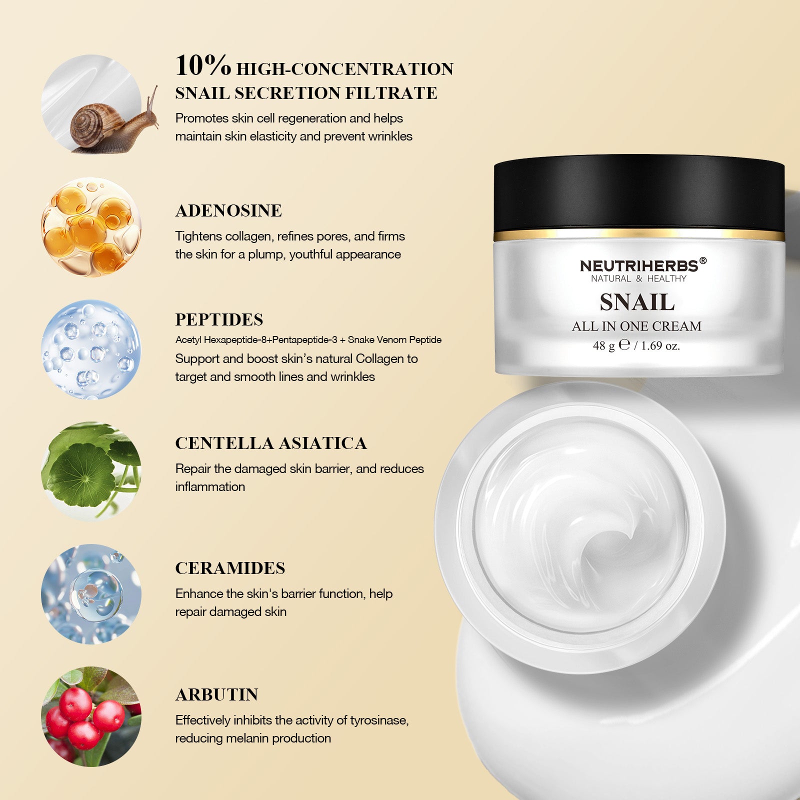Snail All In One Cream - 48g