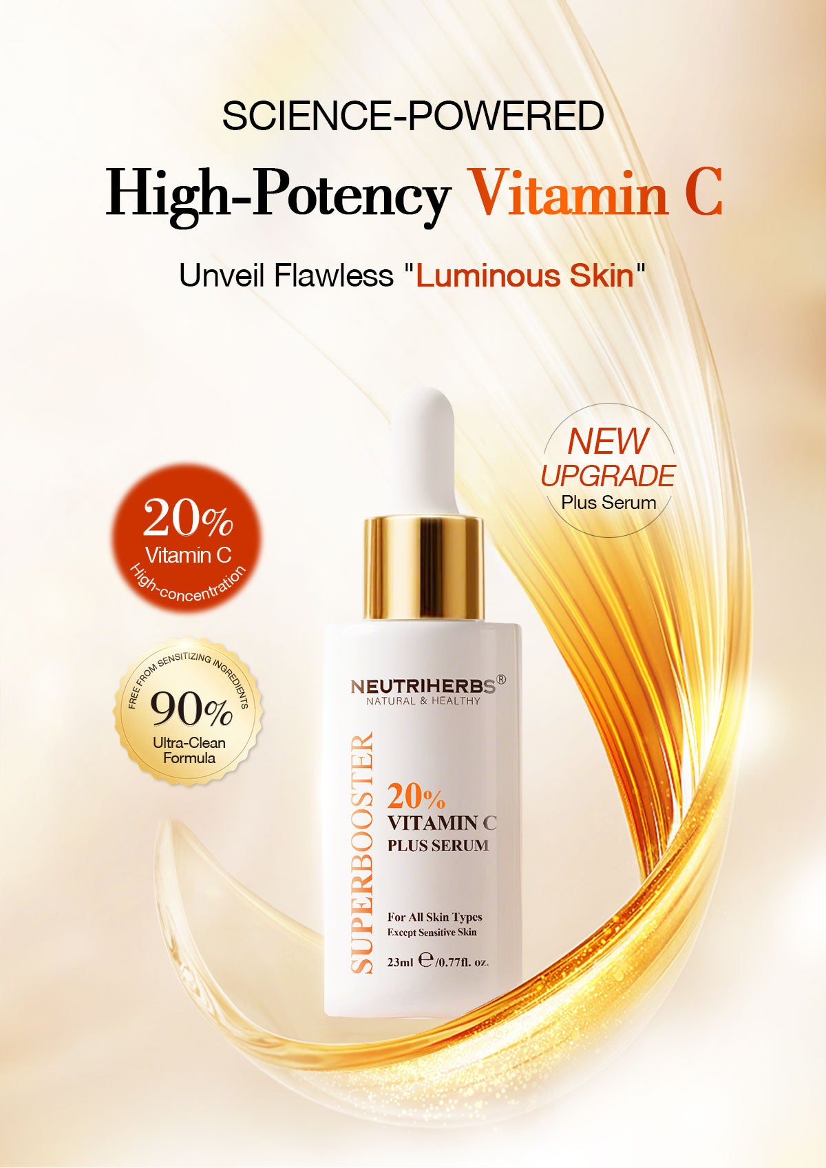 20% Super Booster Vitamin C Plus Brightening Serum - 23ml
