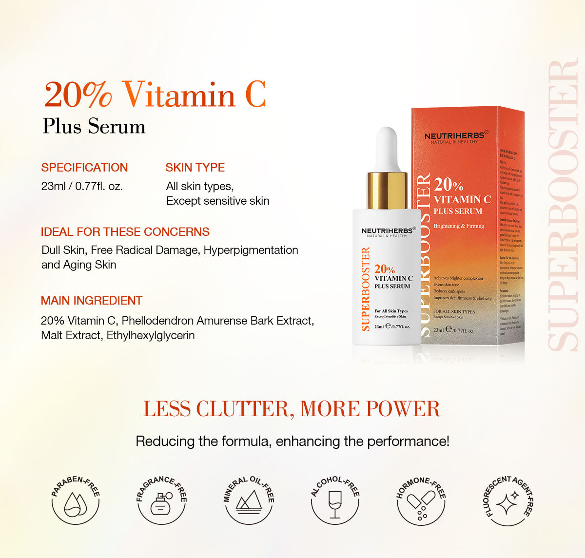 20% Super Booster Vitamin C Plus Brightening Serum - 23ml