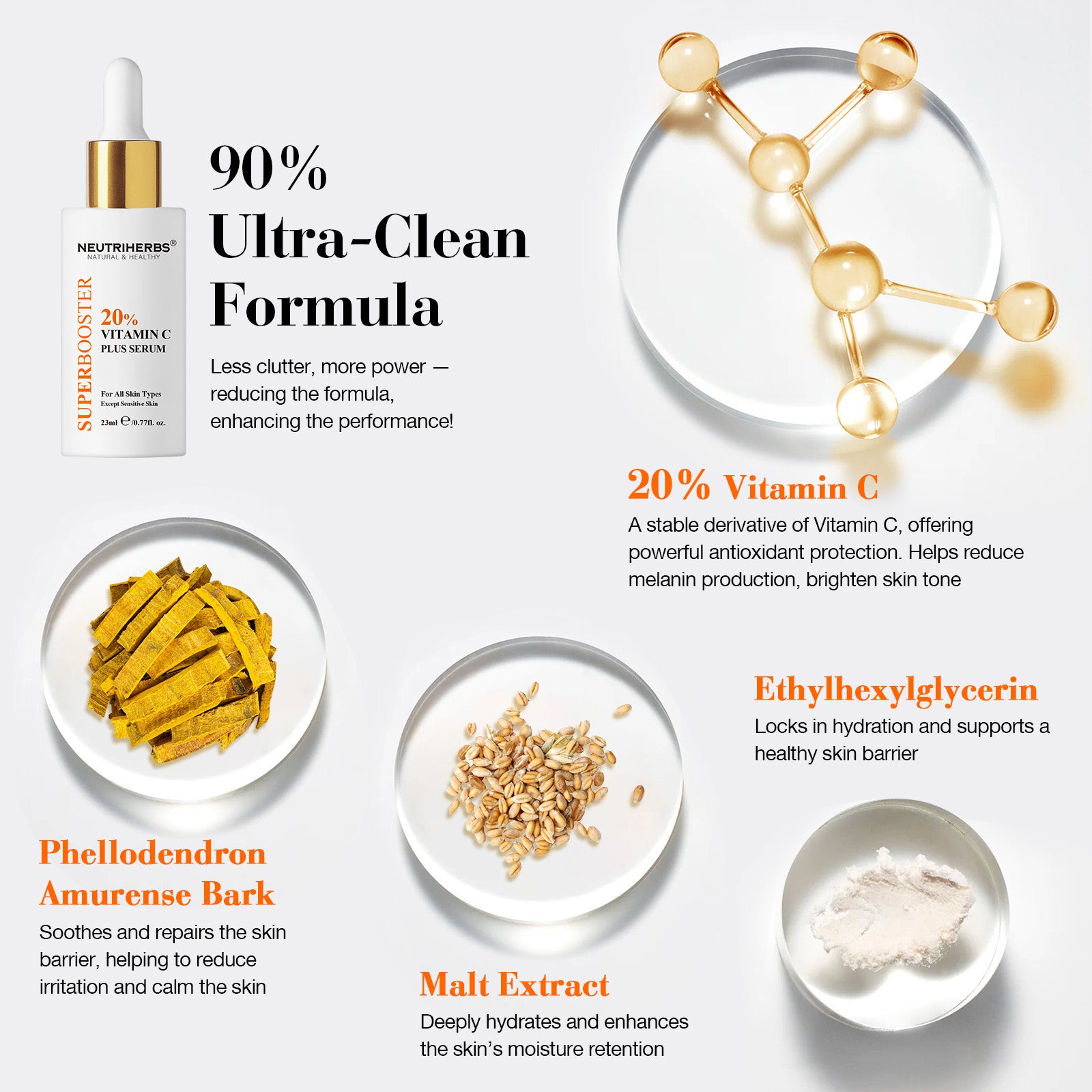 20% Super Booster Vitamin C Plus Brightening Serum - 23ml