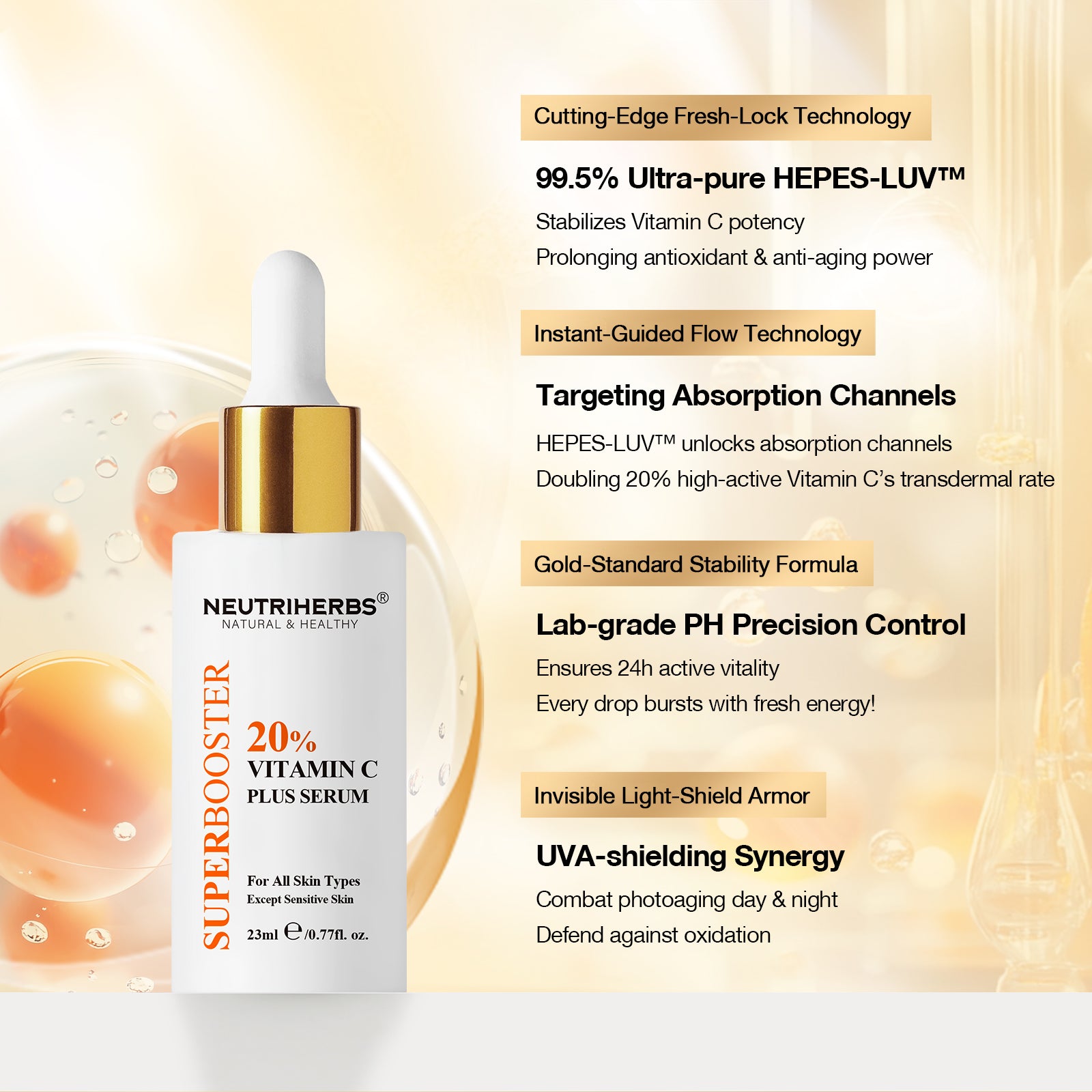 20% Super Booster Vitamin C Plus Brightening Serum - 23ml